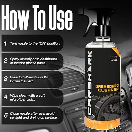 Car shark Dashbord Cleaner, leather cleaner, spray wax