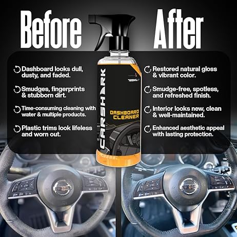 Car shark Dashbord Cleaner, leather cleaner, spray wax