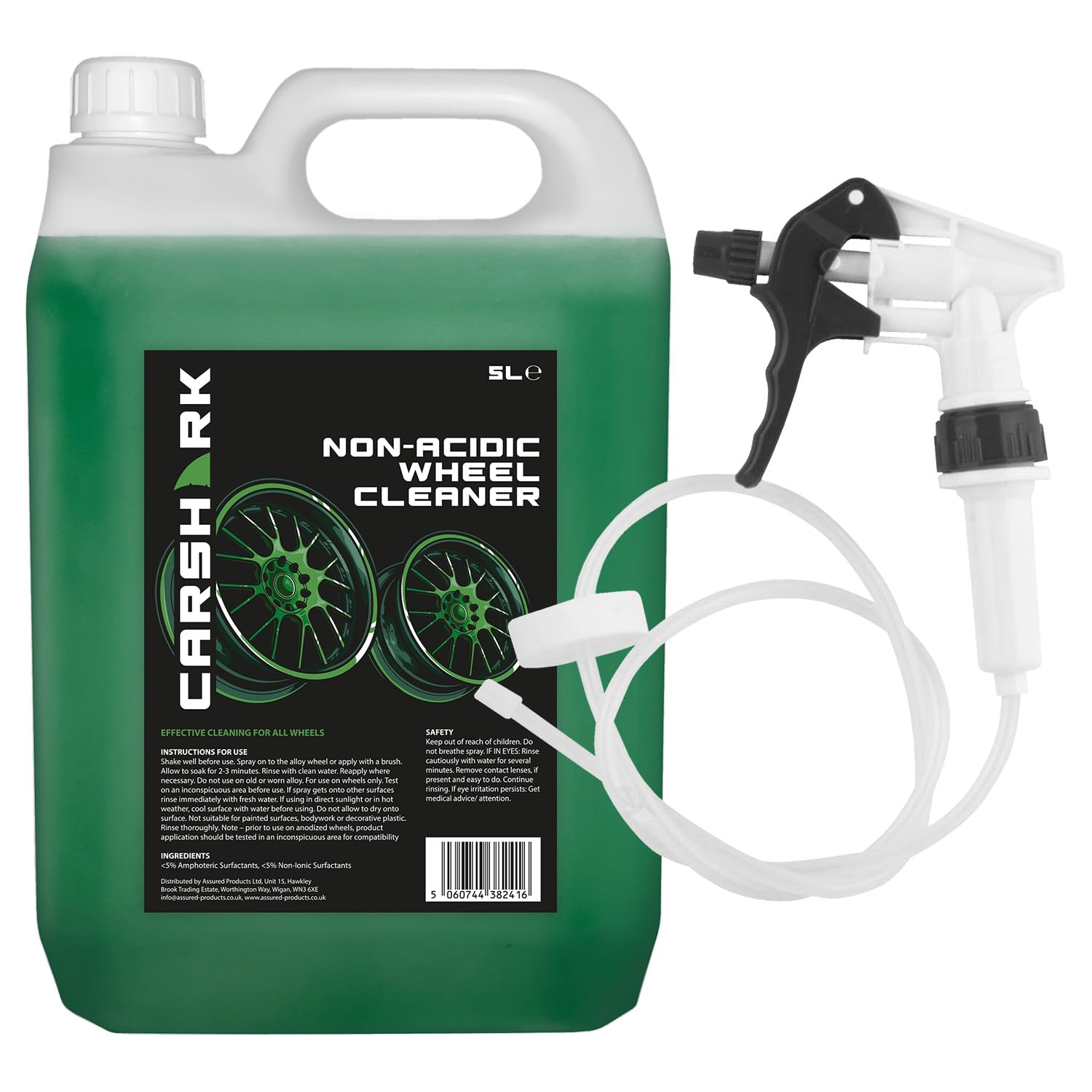 Non-Acidic Wheel Cleaner 5L + Long Hose Trigger