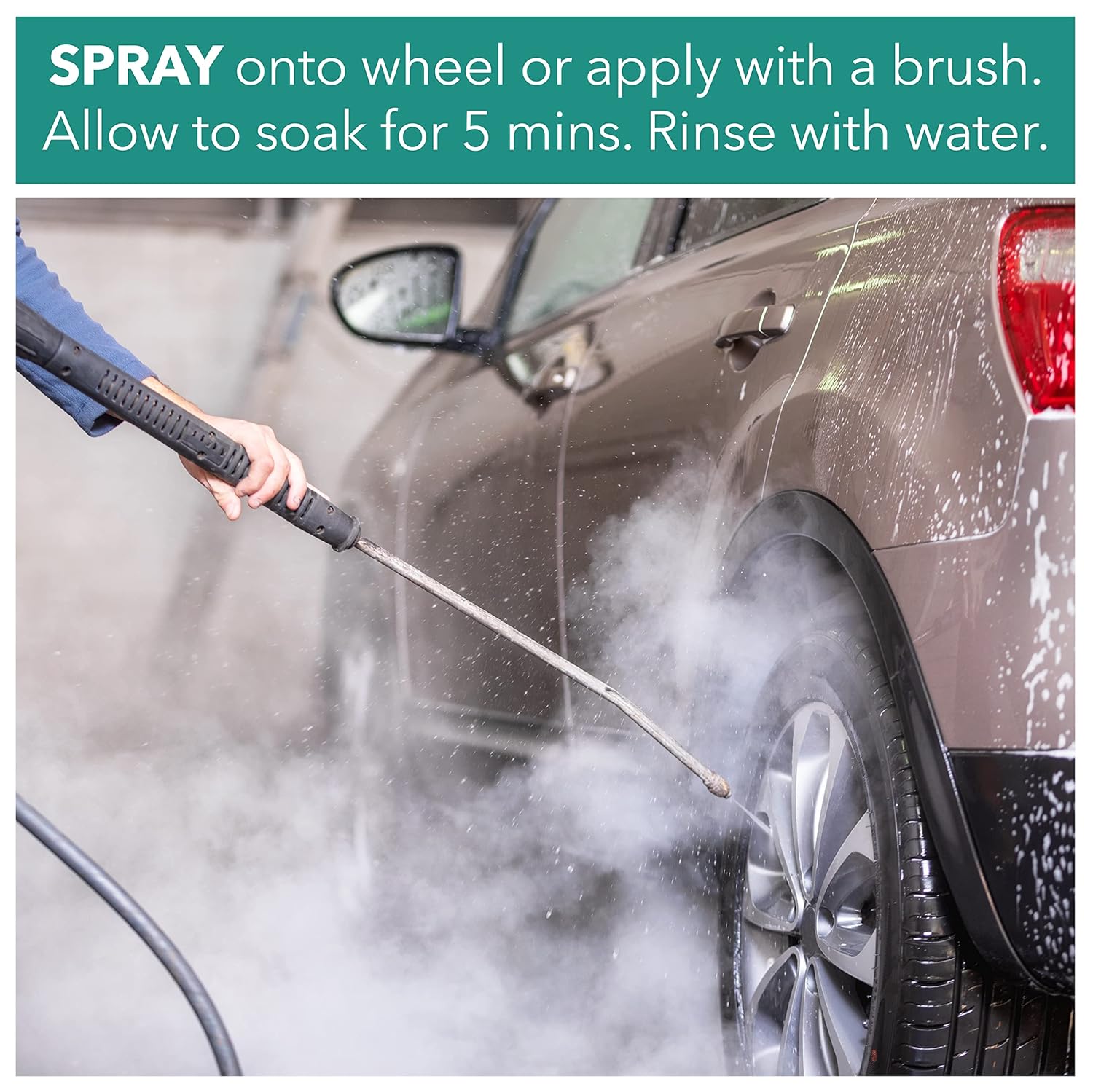 Non-Acidic Wheel Cleaner 5L + Long Hose Trigger